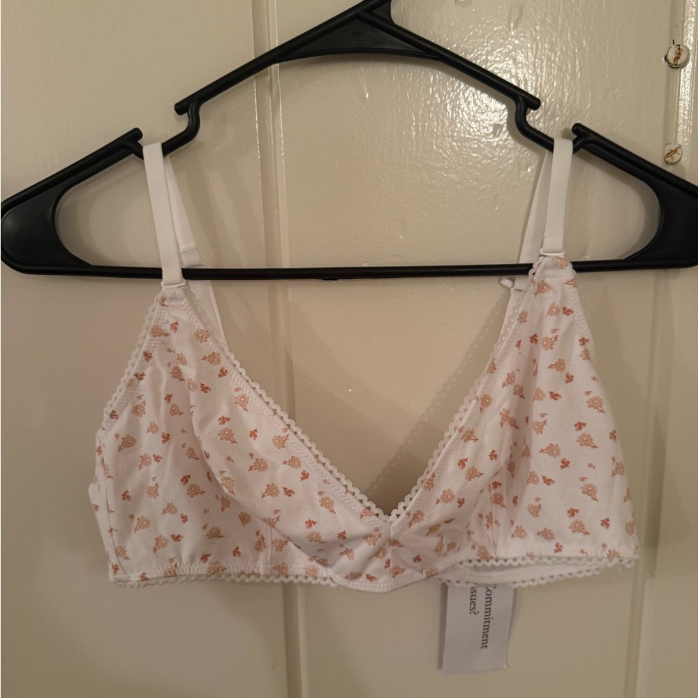 White Floral Bralette